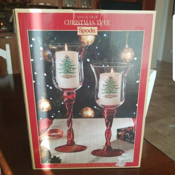 Spode Holiday Spode Christmas Tree Candle Holders Poshmark